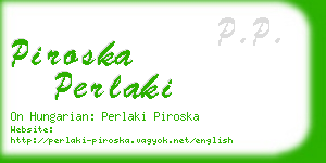 piroska perlaki business card